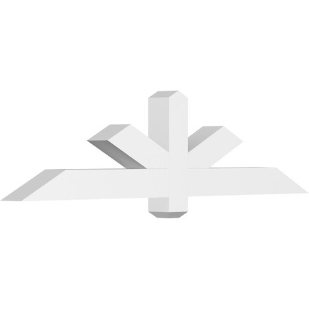 Ekena Millwork Kennewick Architectural Grade PVC Gable Bracket, 60"W x 15"H x 4"D x 4"F, 6/12 Pitch GBP060X15X0404KEN00